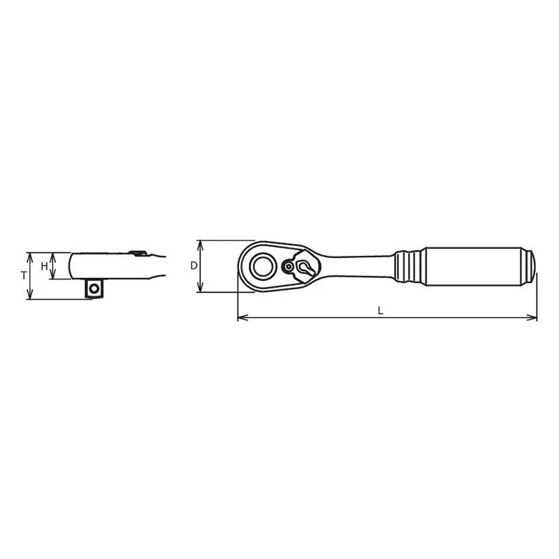 Koken 2725ZB-3/8 - 3/8" Sq Drive Quick Release Ratchet, Z-series