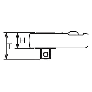 Koken 2753NB - 1/4 Sq. Dr. Ratchet Handle 20 teeth Push Button Length 115mm Metal Handle
