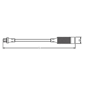 Koken 2762 1/4 Sq. Drive Flexible Extension Bar - 300mm Length