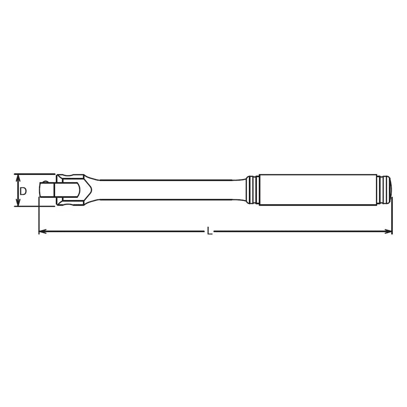 Koken 2768J - 1/4 Sq. Dr. Hinge Handle Length 130mm Plastic Handle