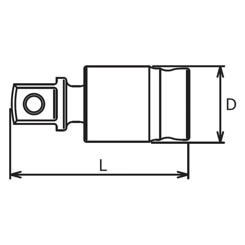 Koken 2771Z - 1/4" Sq Drive Universal Joint 30mm Length - Z-series