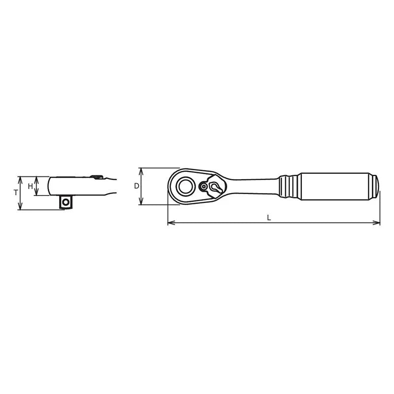 Koken 3725ZB-280 - 3/8" Sq.Dr. Ratchet Handle 72 teeth Length 280mm Quick Release Z-series