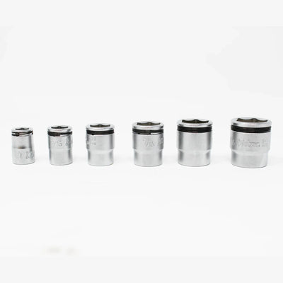 Koken RS2450AS/6 - 1/4" Sq Drive Nut-Grip SAE Short Socket Rail Set, 6 pcs.
