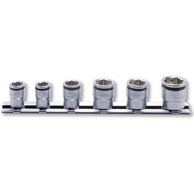 Koken RS2450MS/6 - 1/4" Sq Drive Short NUT GRIP Socket Set, 7-14mm Length - 6 pieces