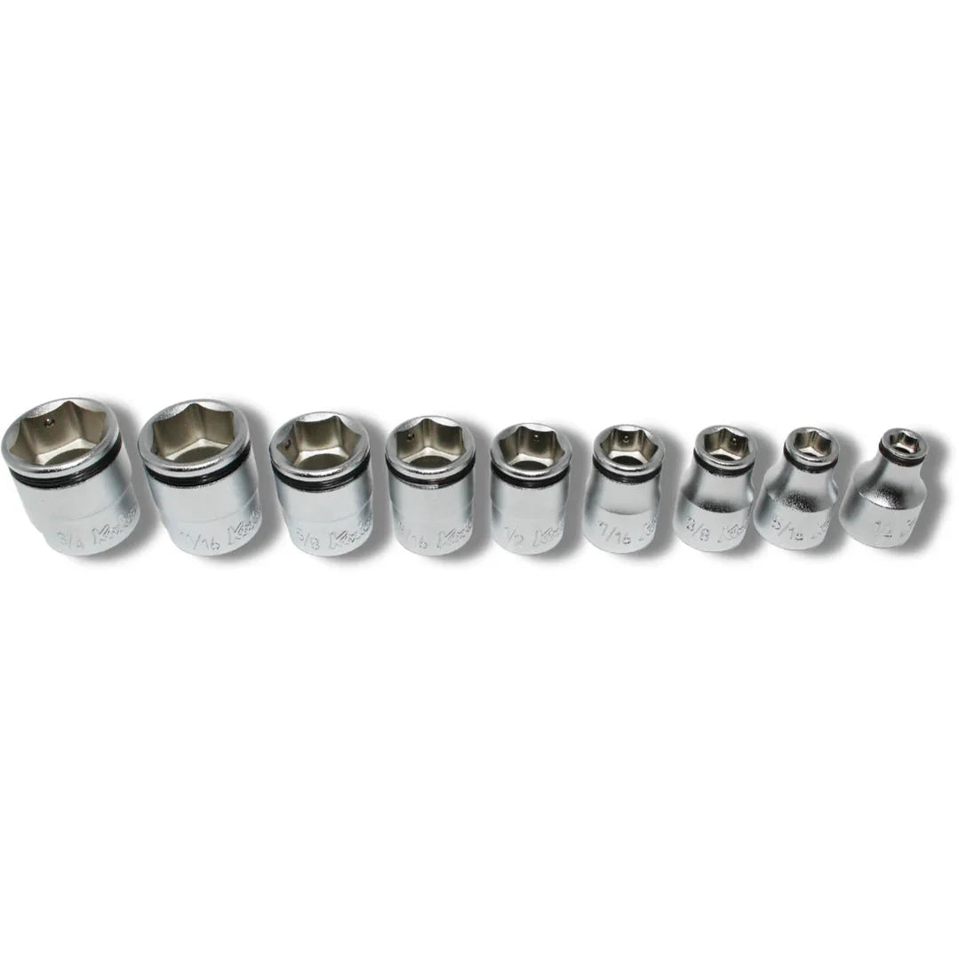 Koken RS3450A/9 - 3/8" Sq Drive Nut-Grip, SAE, Socket Set - 9 pieces-Liger Tools