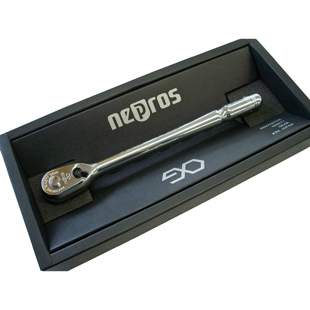 Nepros NBRC390L 3/8" 90-Tooth Compact Ratchet, Long-Liger Tools