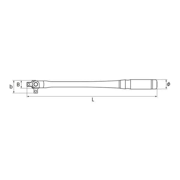 Nepros NBS3 - 3/8"Sq. Breaker Bar