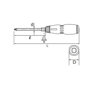 Nepros ND1P Resin Screwdrivers, Phillips-Liger Tools
