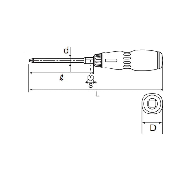 Nepros ND1P Resin Screwdrivers, Phillips-Liger Tools