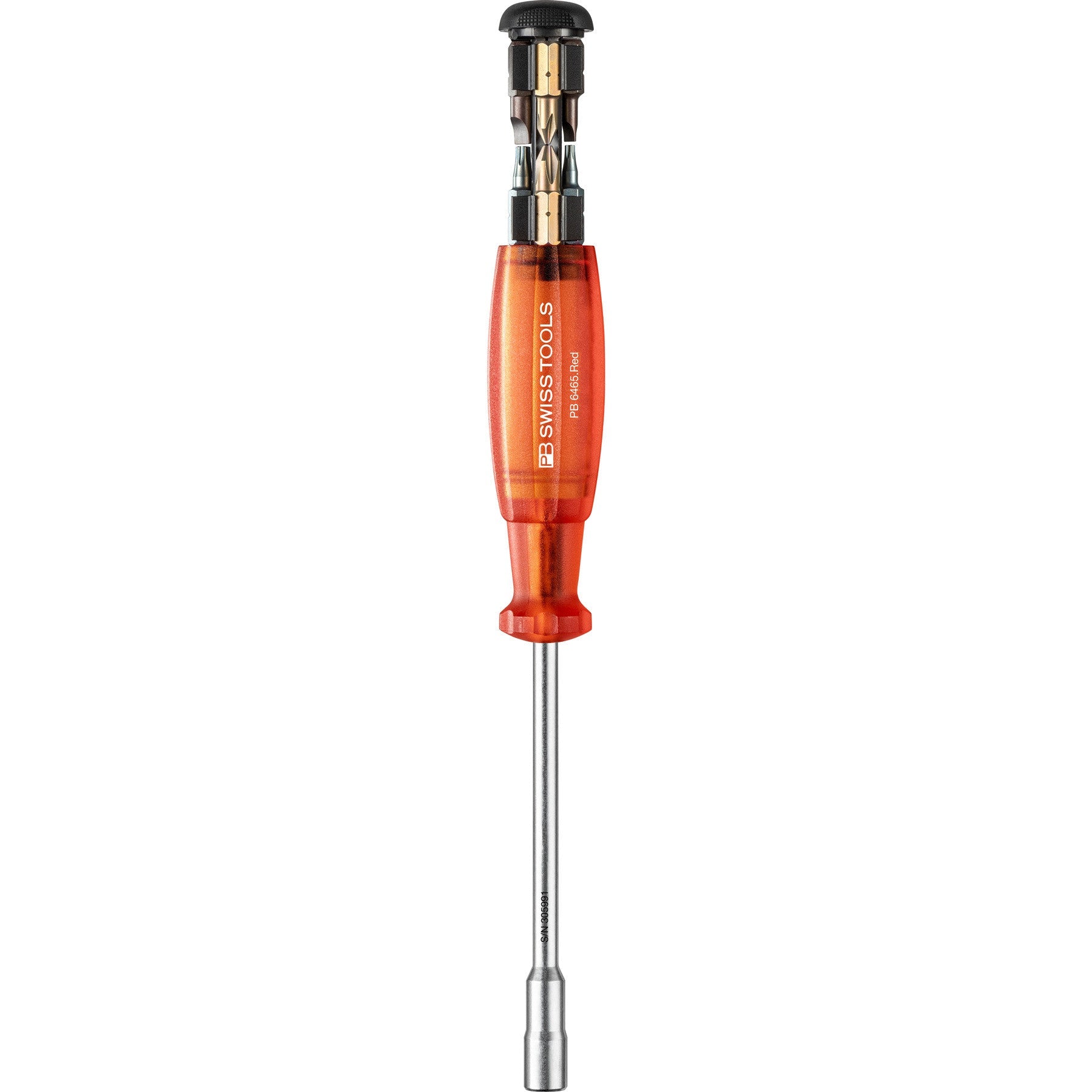 PB Swiss PB 6465.Red CBB - Insider Long – universal holder for 1/4” bits, including 8 C6 Precision Bits