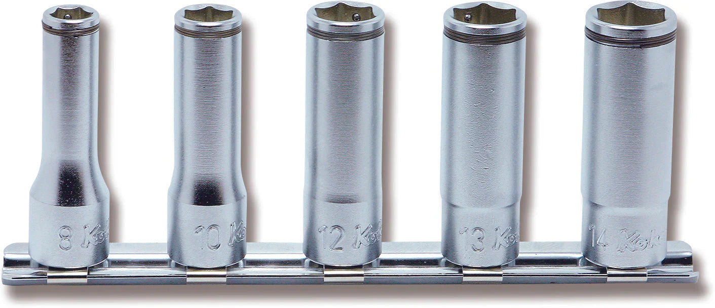 Koken RS3350M/5 - 3/8 Sq. Dr. Deep NUT GRIP Socket Set 8mm-14mm - 5 pieces-Liger Tools