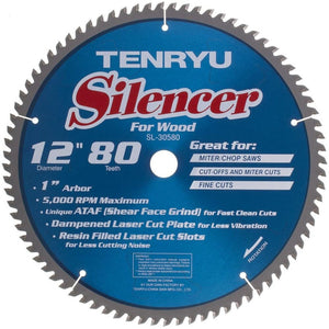 Tenryu SL-30580C Silencer-Series 12" X 80T 1" Arbor-Liger Tools